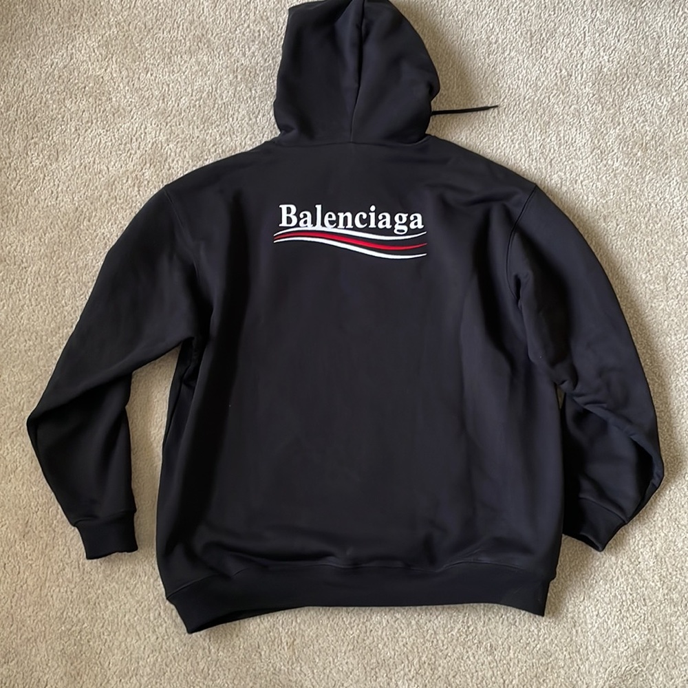 Balenciaga Campaign Embroidered Logo Medium Fit Hoodie - Picture 8 of 10
